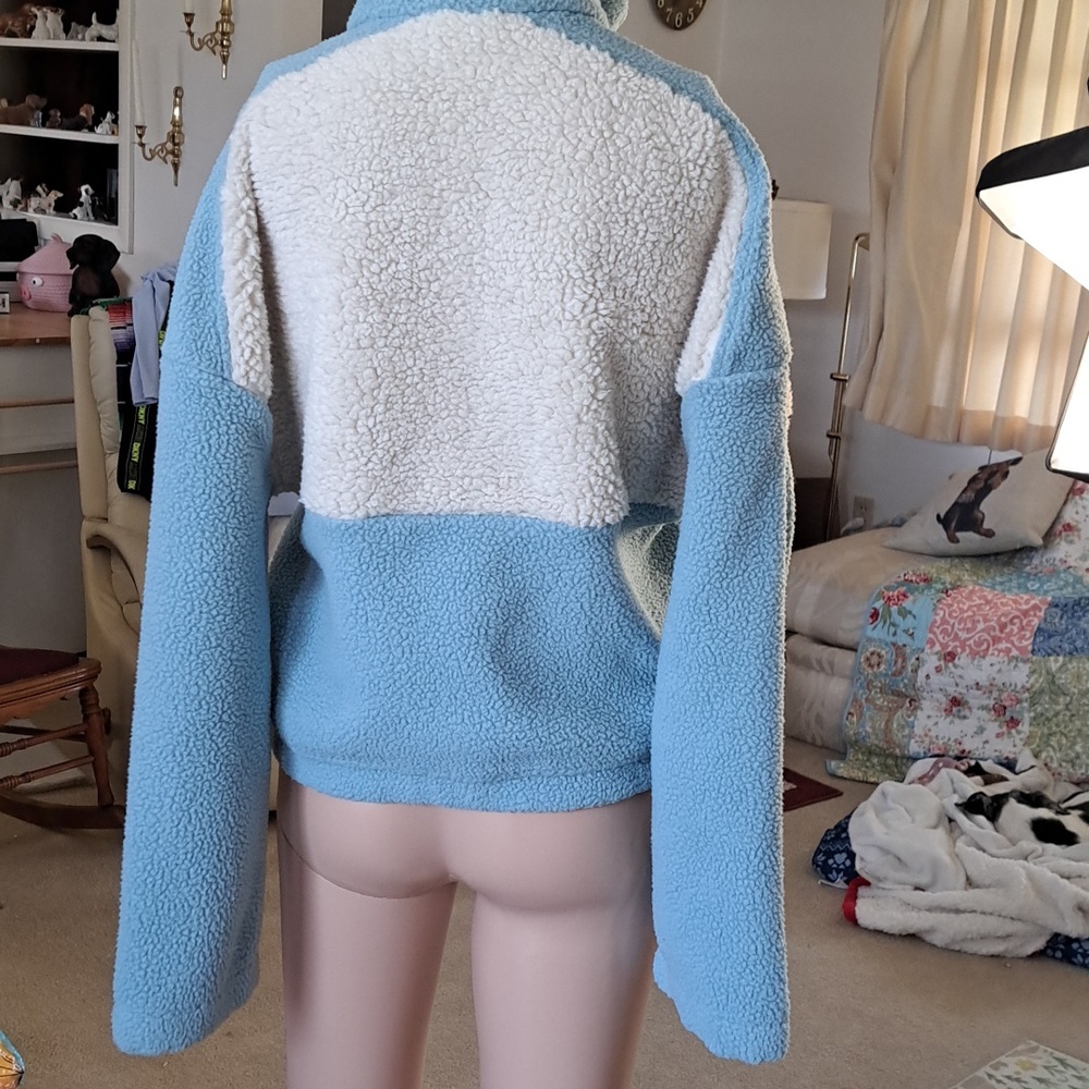Columbia Colorblock Sherpa Pullover XS PTP 20" - Picture 4 of 9